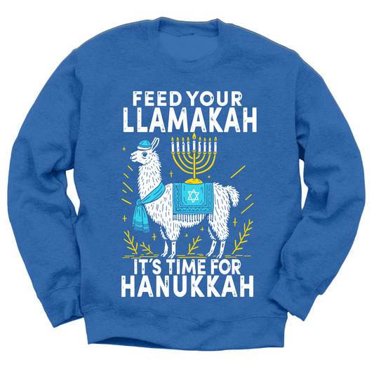 Feed Your Llamakah Hanukkah Sweater