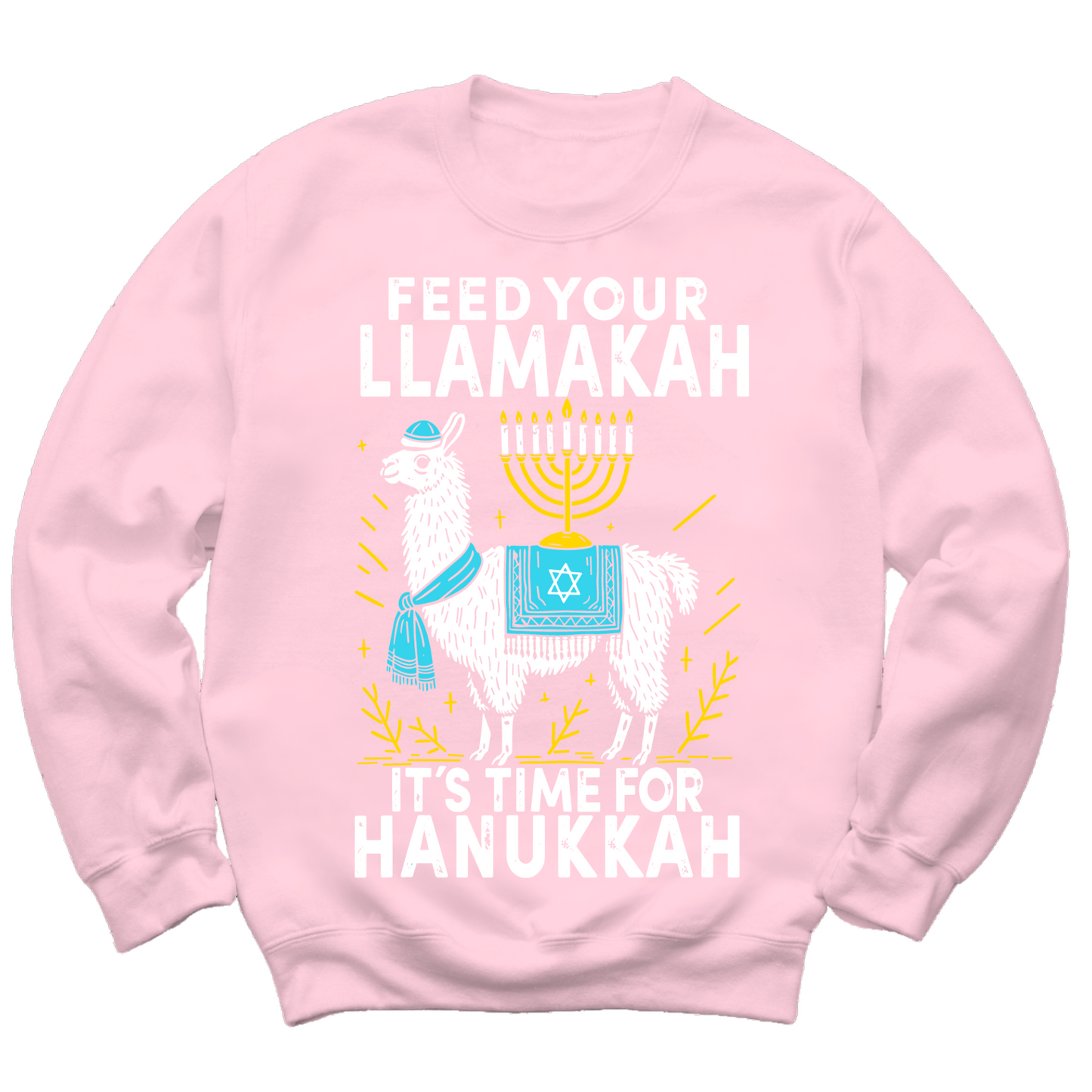 Feed Your Llamakah Hanukkah Sweater