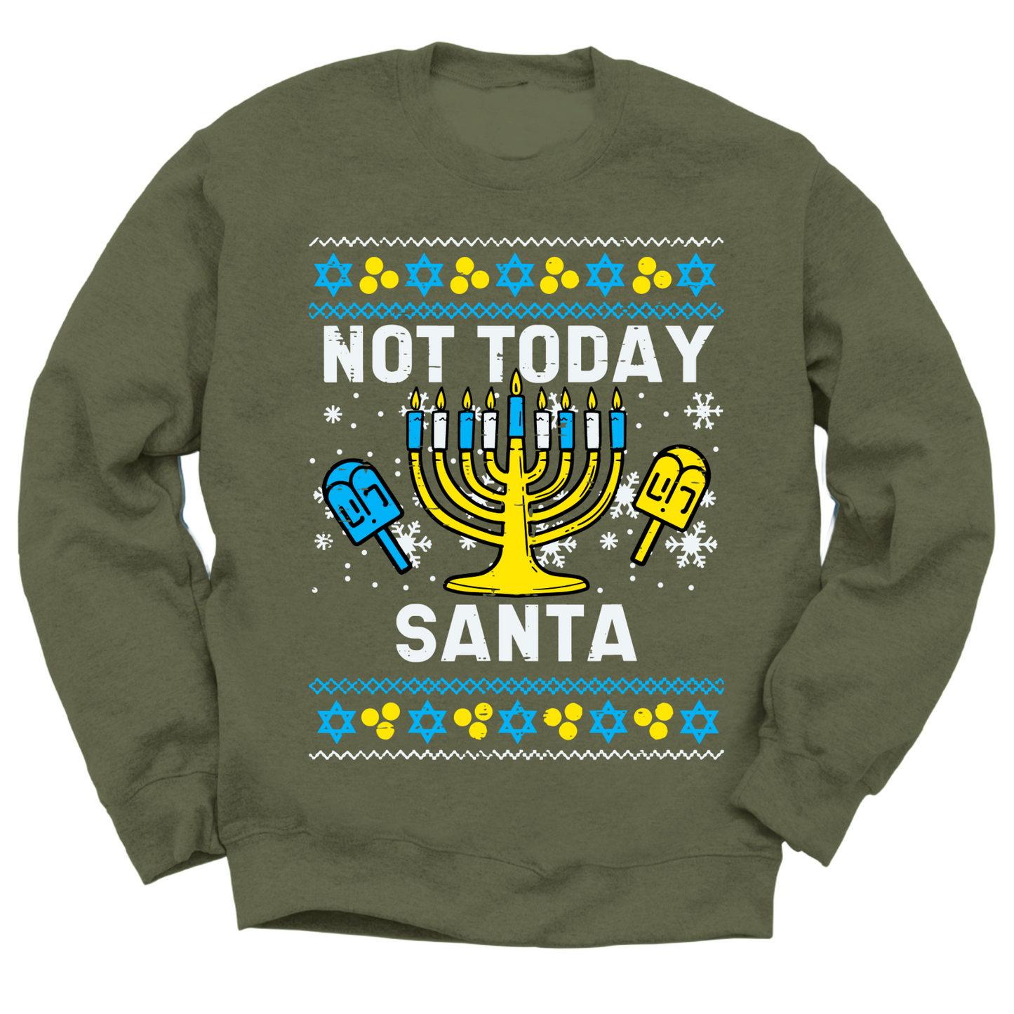 Not Today Santa Hanukkah Sweater