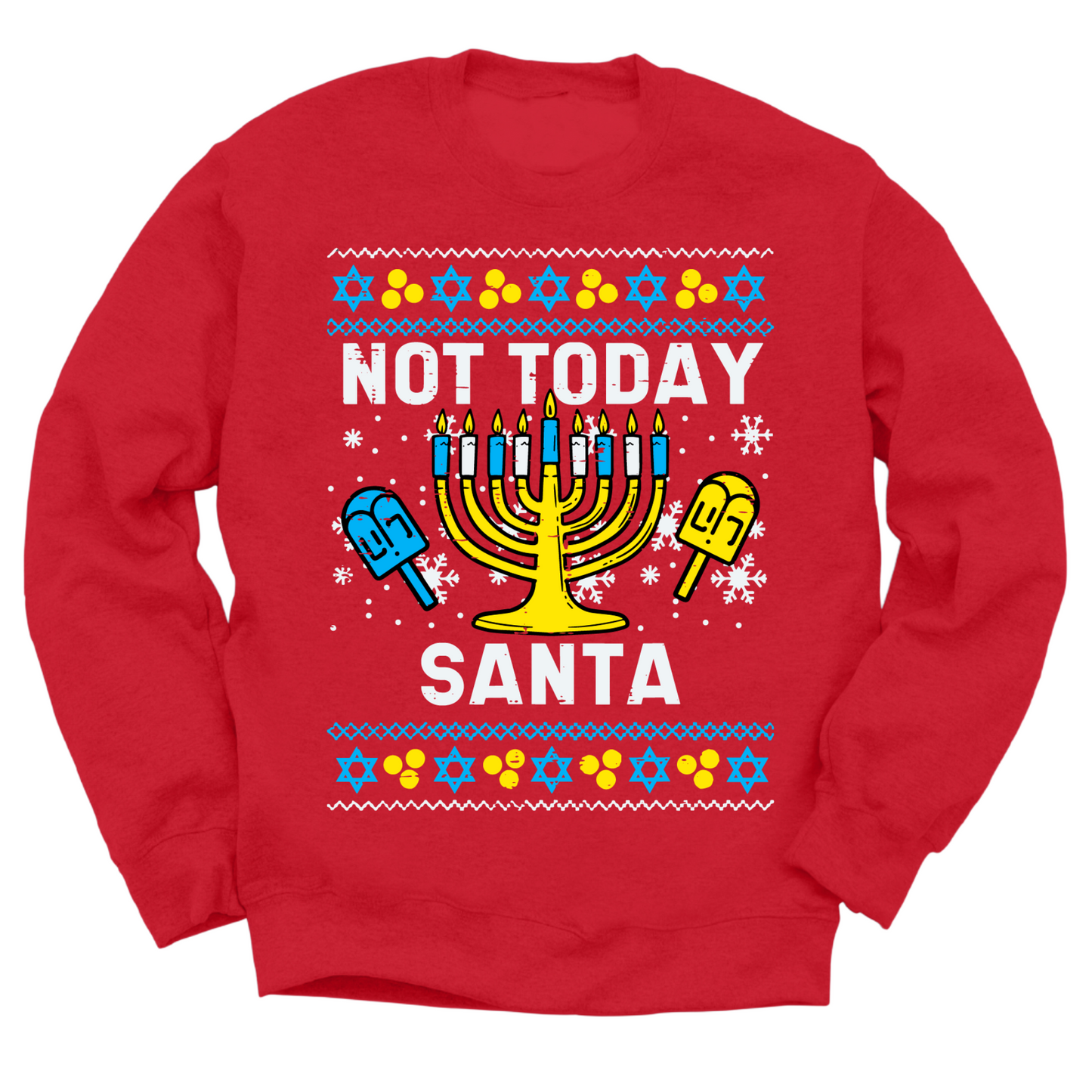 Not Today Santa Hanukkah Sweater