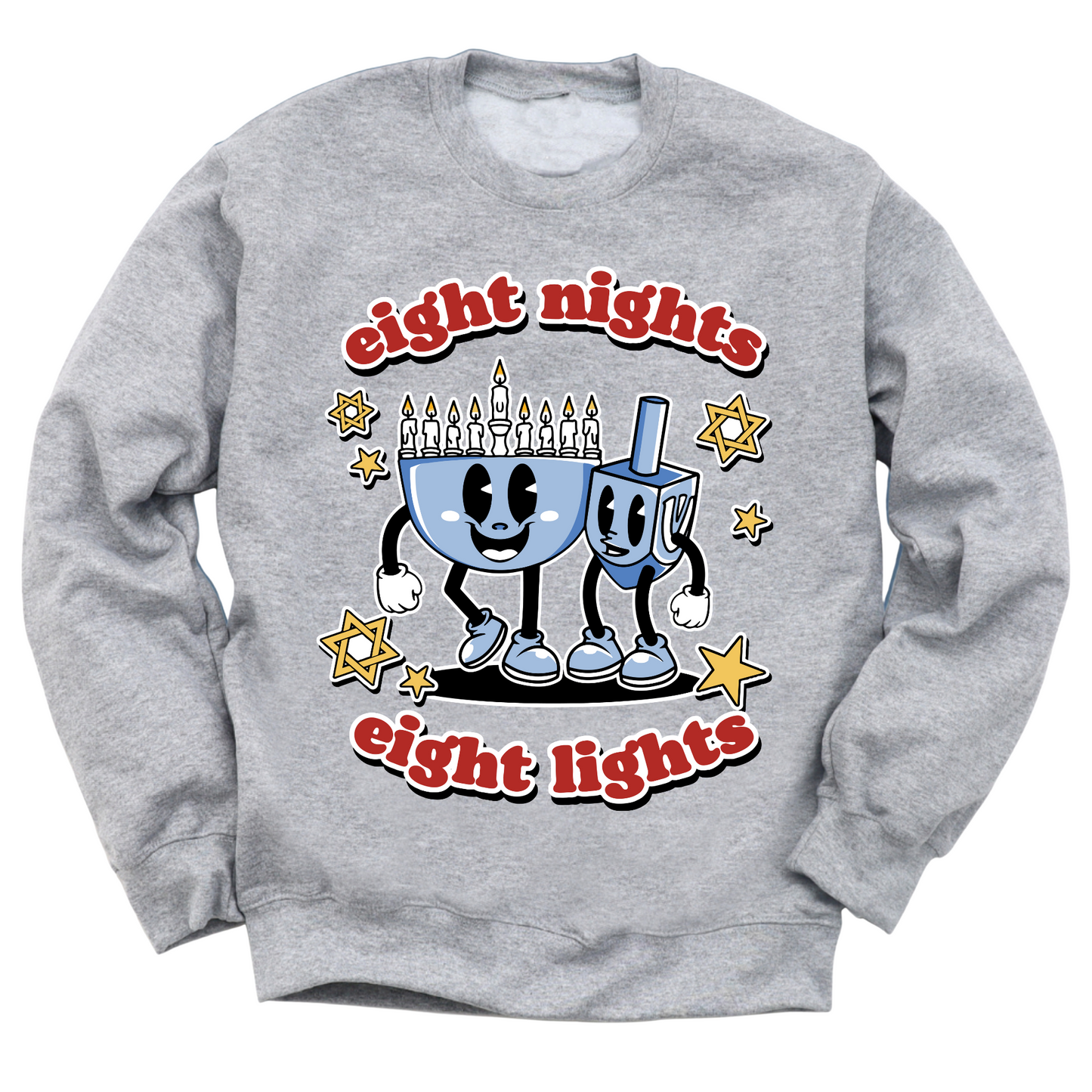 Eight Nights Eight Lights Hanukkah Sweater