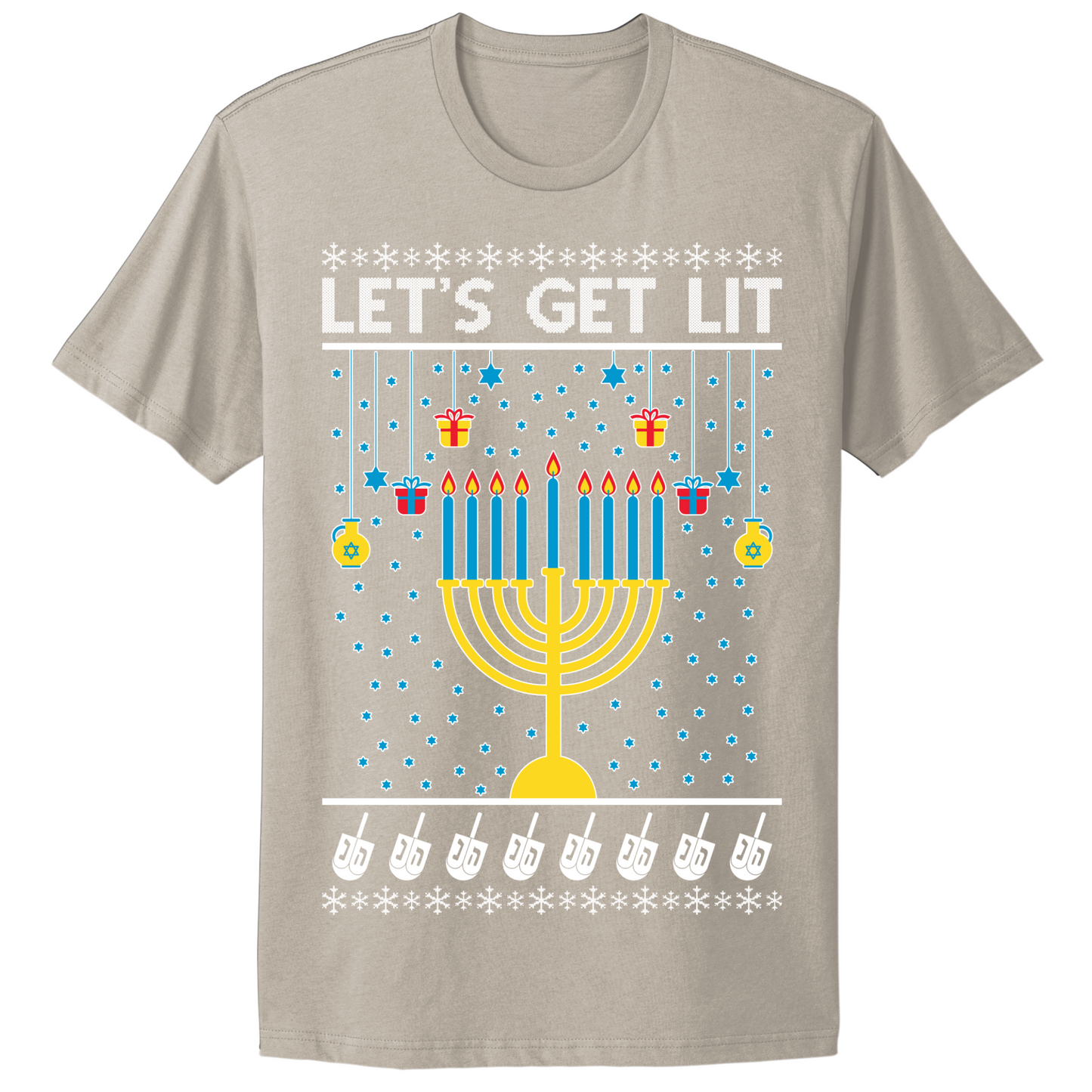 Lets Get Lit Hanukkah T-shirt