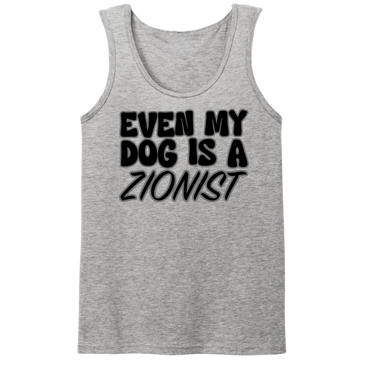 Even My Dog Is A Zionist Mens Tank Top