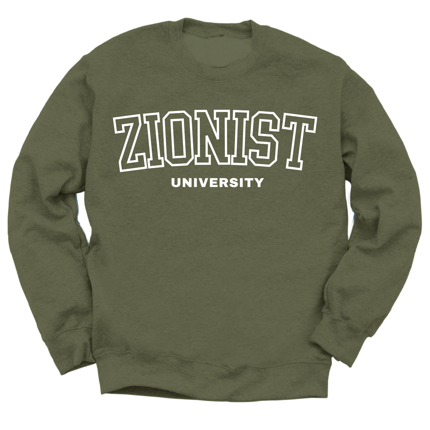 Zionist University (White) Crewneck Sweater