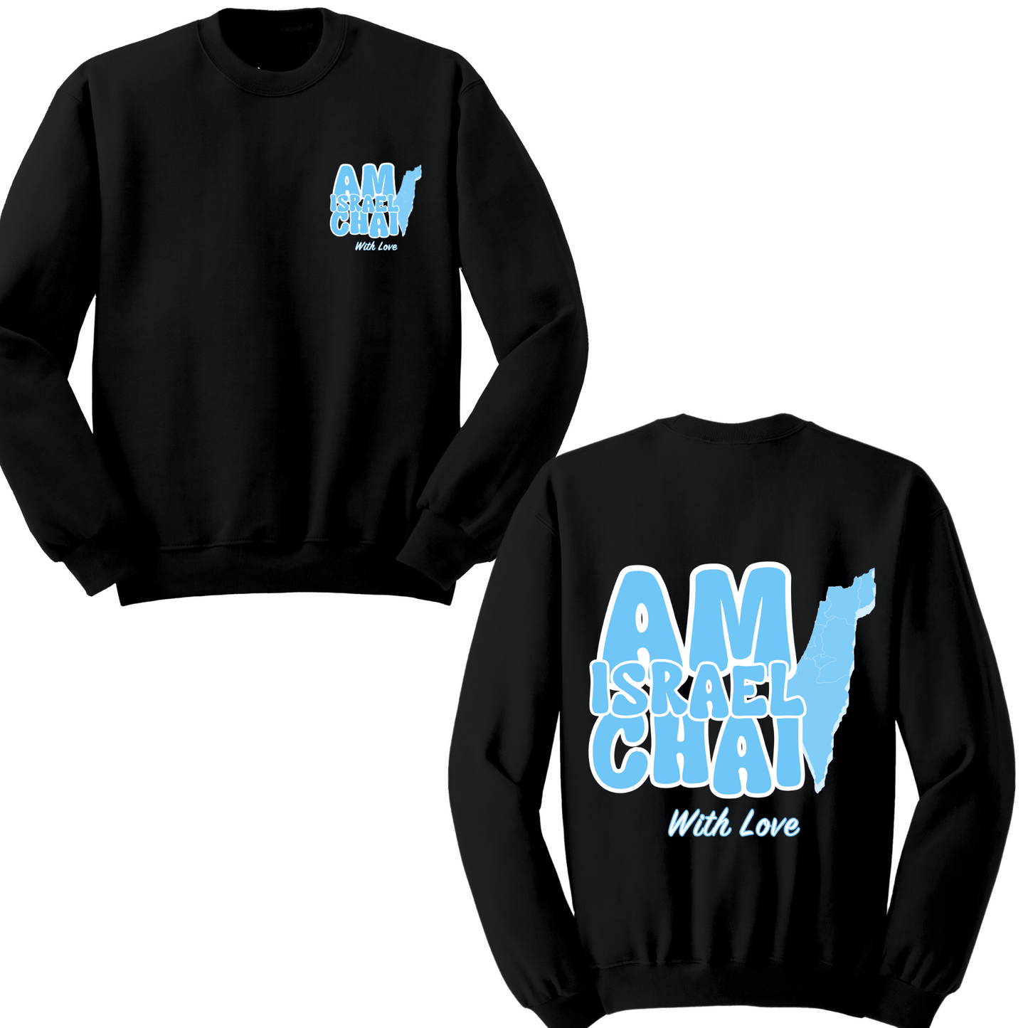 Am Israel With Love Crewneck Sweater